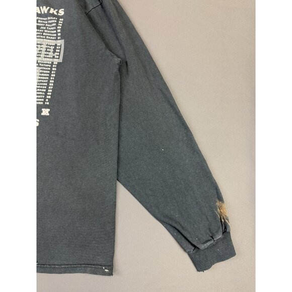 Vintage Y2K NFL Superbowl XL Steelers Seahawks Football Black Long Sleeve Shirt - Picture 14 of 16